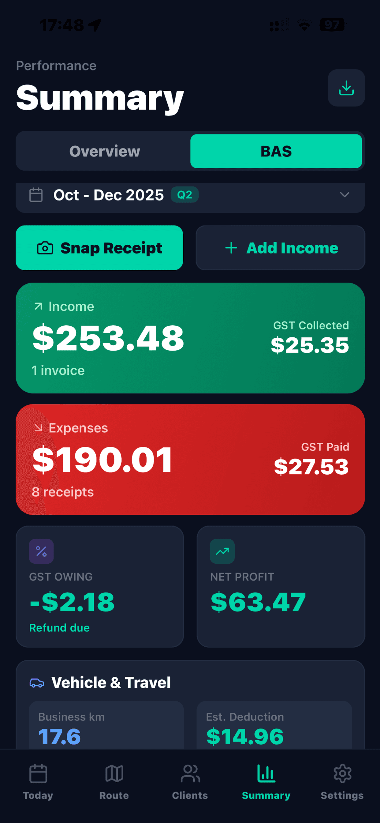 Receipt Scanner with AI screenshot